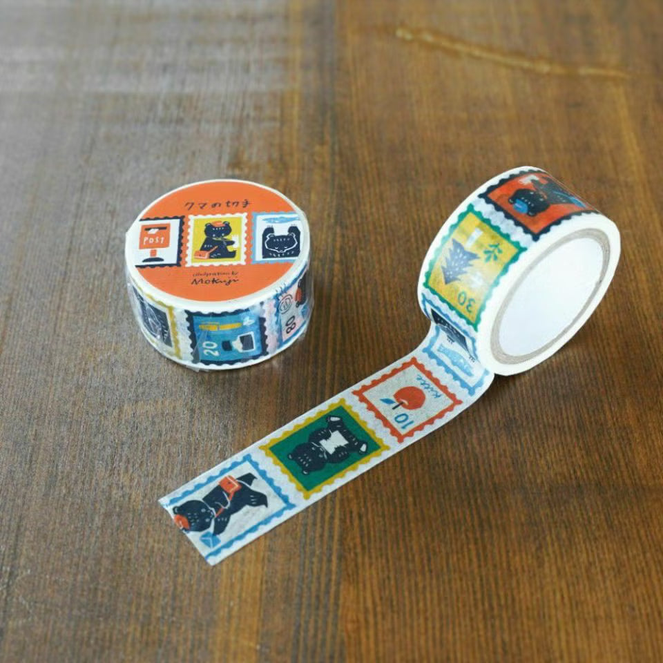 Tegamisha x Mokuji Masking Tape - Kuma's Stamp