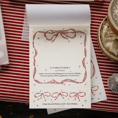 OURS Ribbon Frame Letterpress Label Book