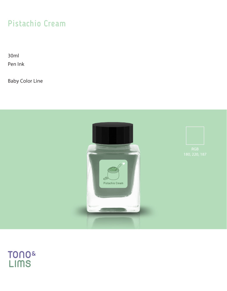 Tono & Lims Bottled Ink - Pistachio Cream, Baby Color Collection