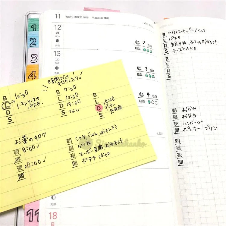 siawasehanko SUNKODO Meal Record (BLDS) Rubber Stamp