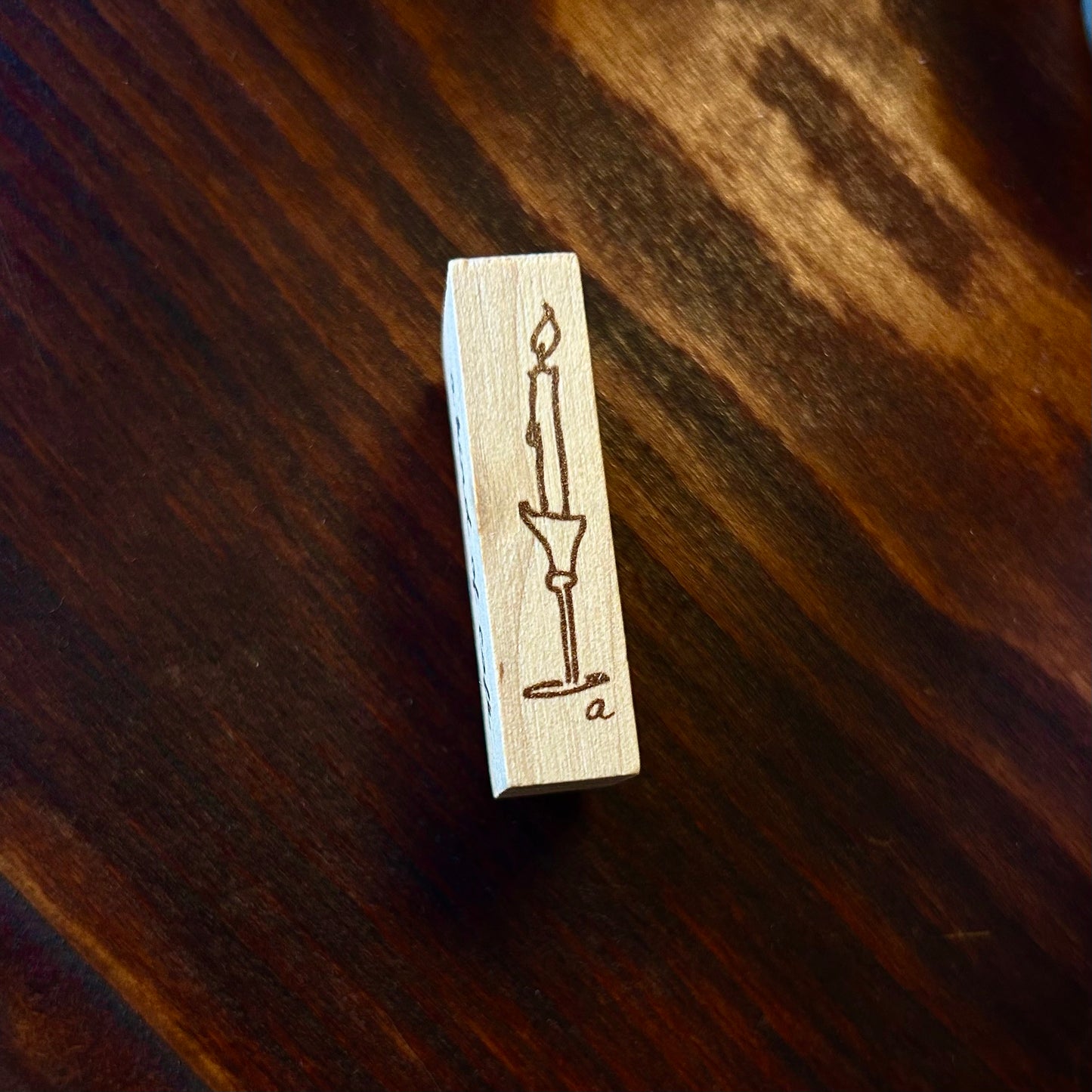 a kind of café Rubber Stamp - Candle
