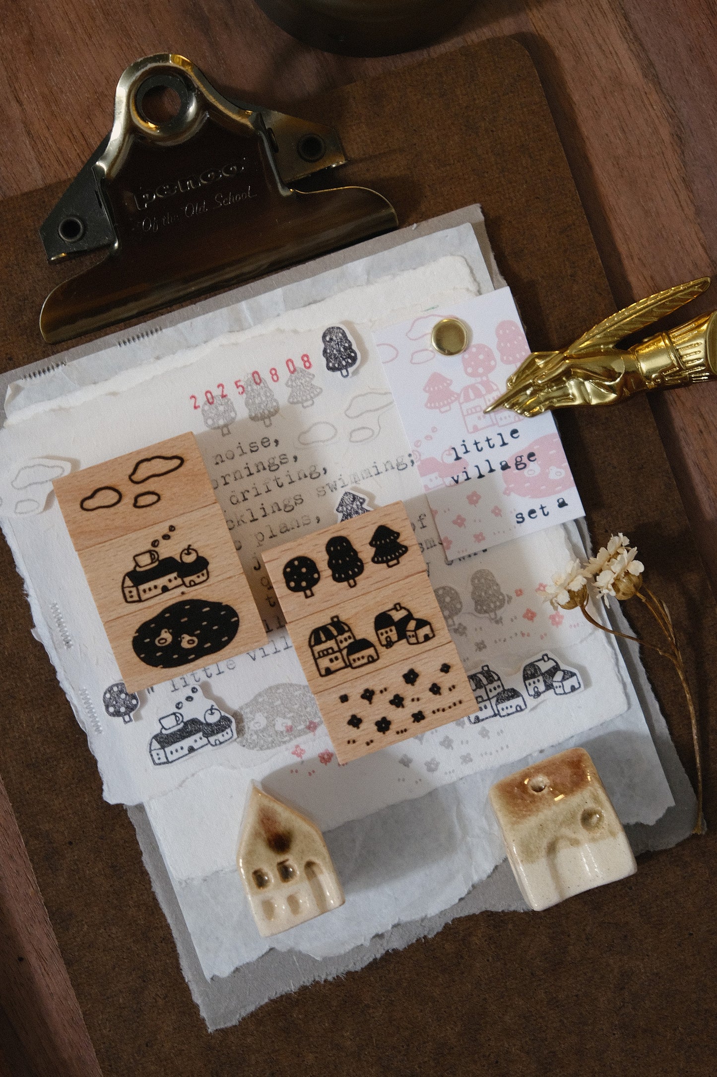 Eileen Tai Rubber Stamp Set - Little Village, Set A