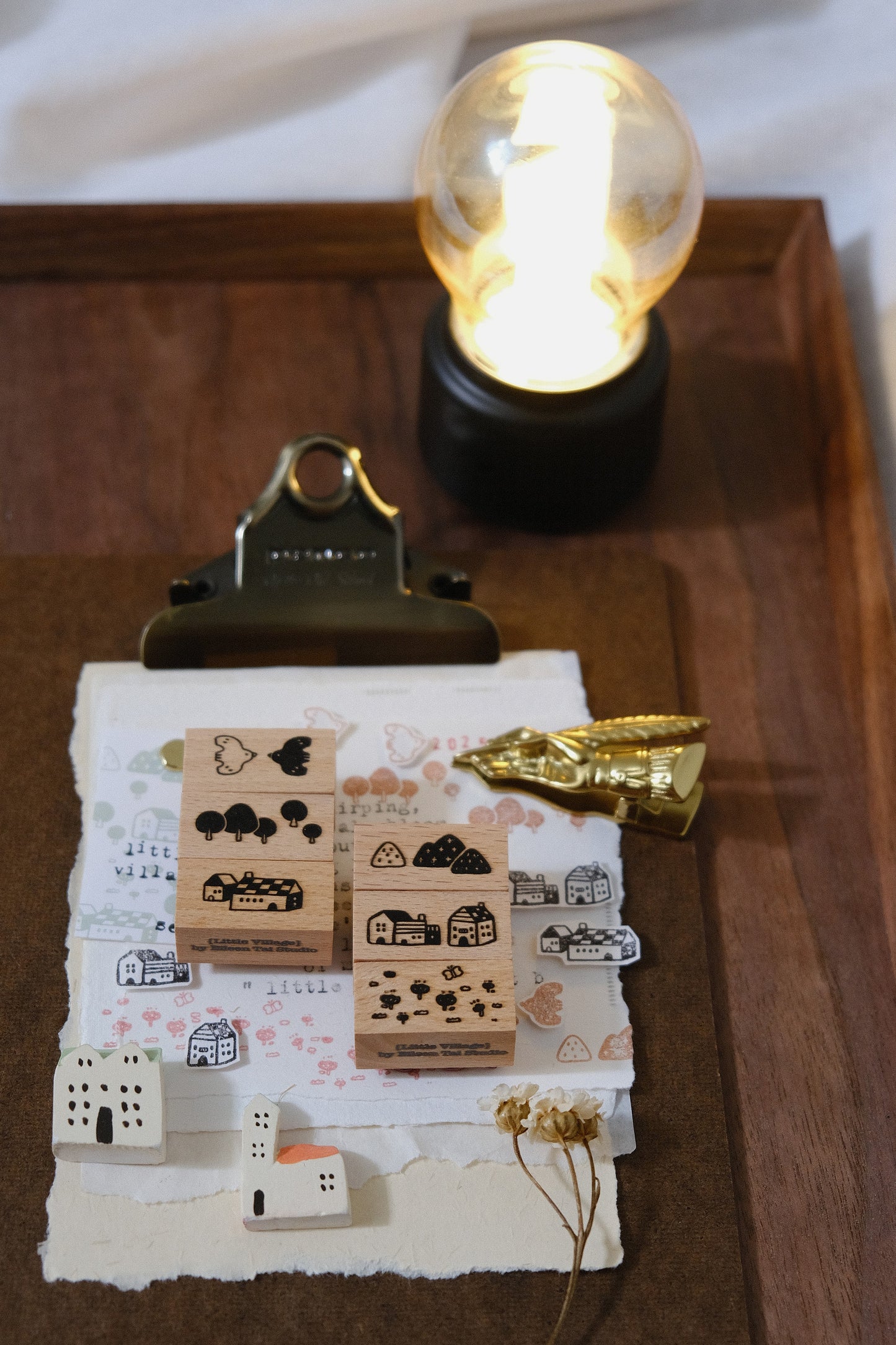 Eileen Tai Rubber Stamp Set - Little Village, Set B