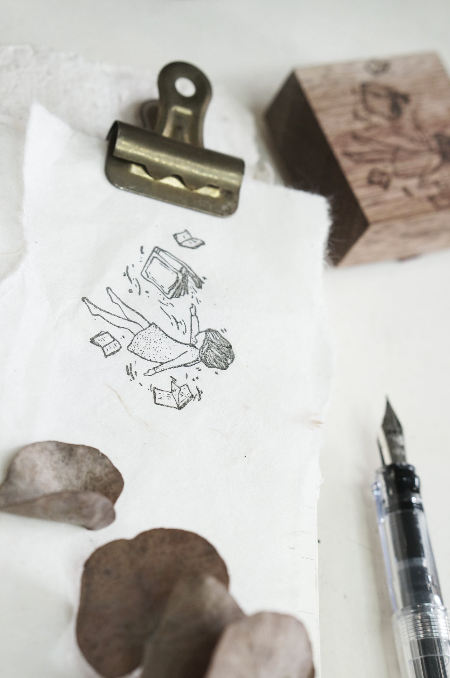 Black Milk Project "Pages of Me" Series Rubber Stamp - Floating Stories