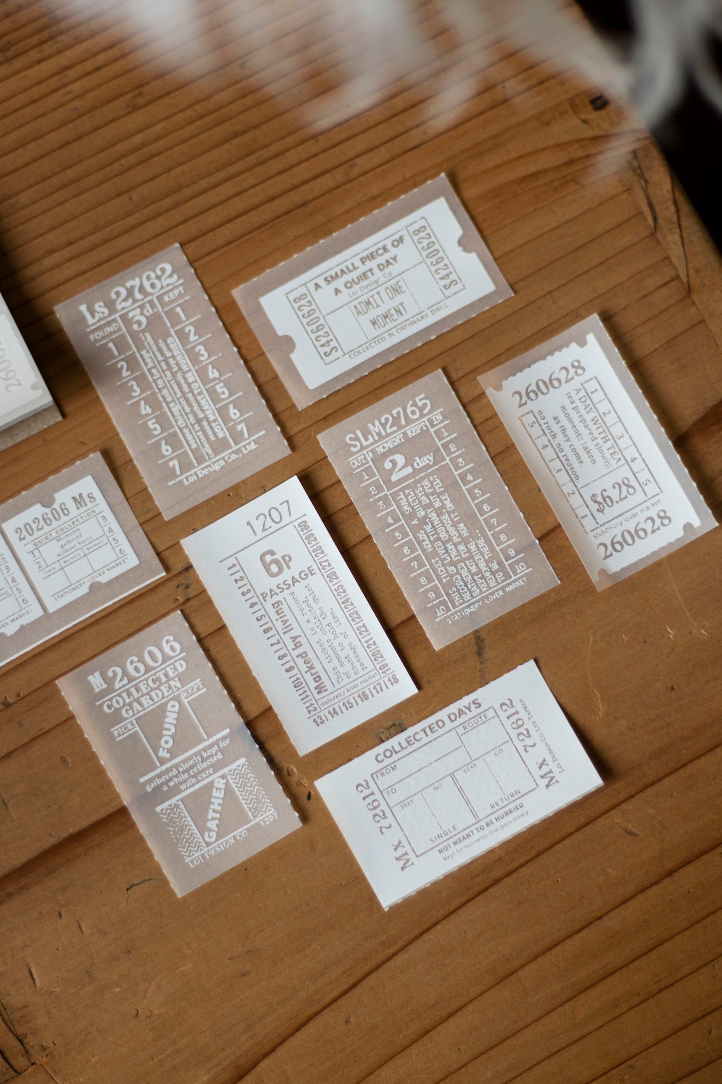 Loidesign Tracing Paper Memo Book - Ticket Collection