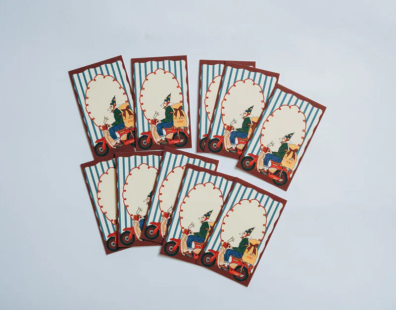 La Dolce Vita Christmas Message Cards - My Bike is My Sleigh, 10 pcs