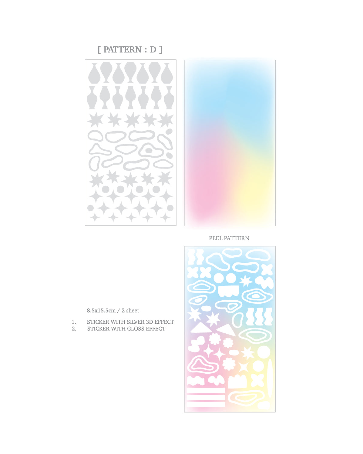 Kurukynki MOD Shape Sticker, 4 designs