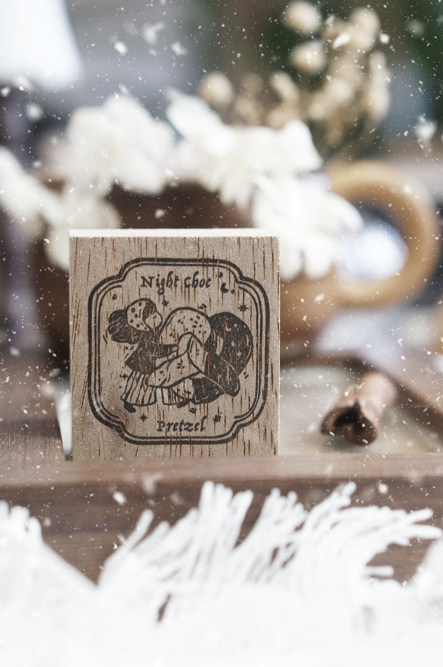 Black Milk Project "Notes in the Night" Series Rubber Stamp - Night Choc Pretzel