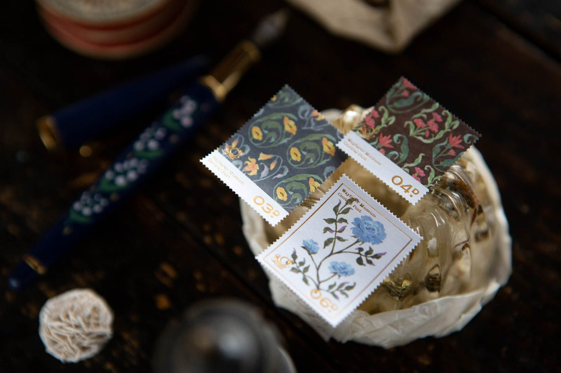 OURS Floral Journal Stamp-style Sticker