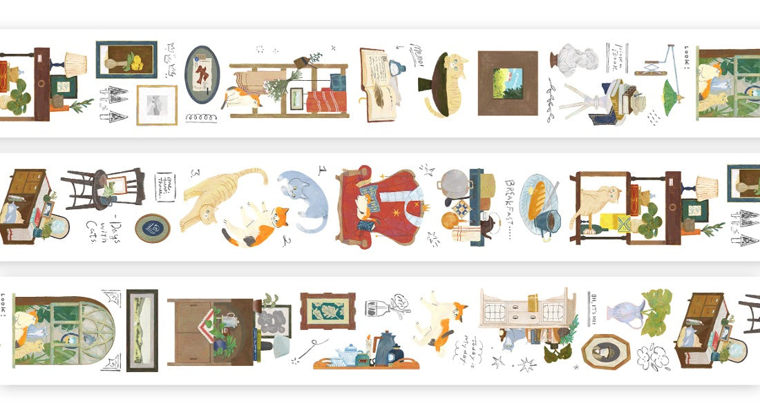 OURS Life with Cats Matte PET Tape