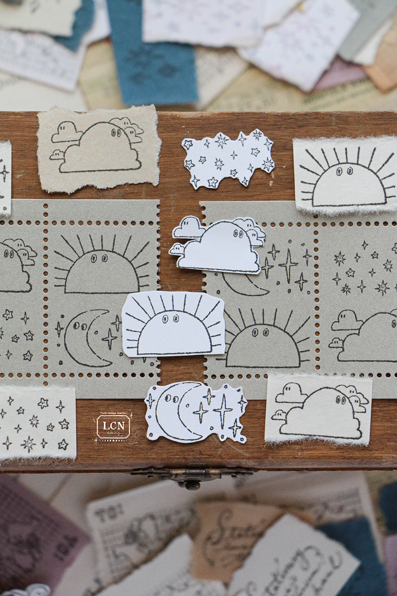 LCN Design Studio Rubber Stamp - Weather Stamp Set