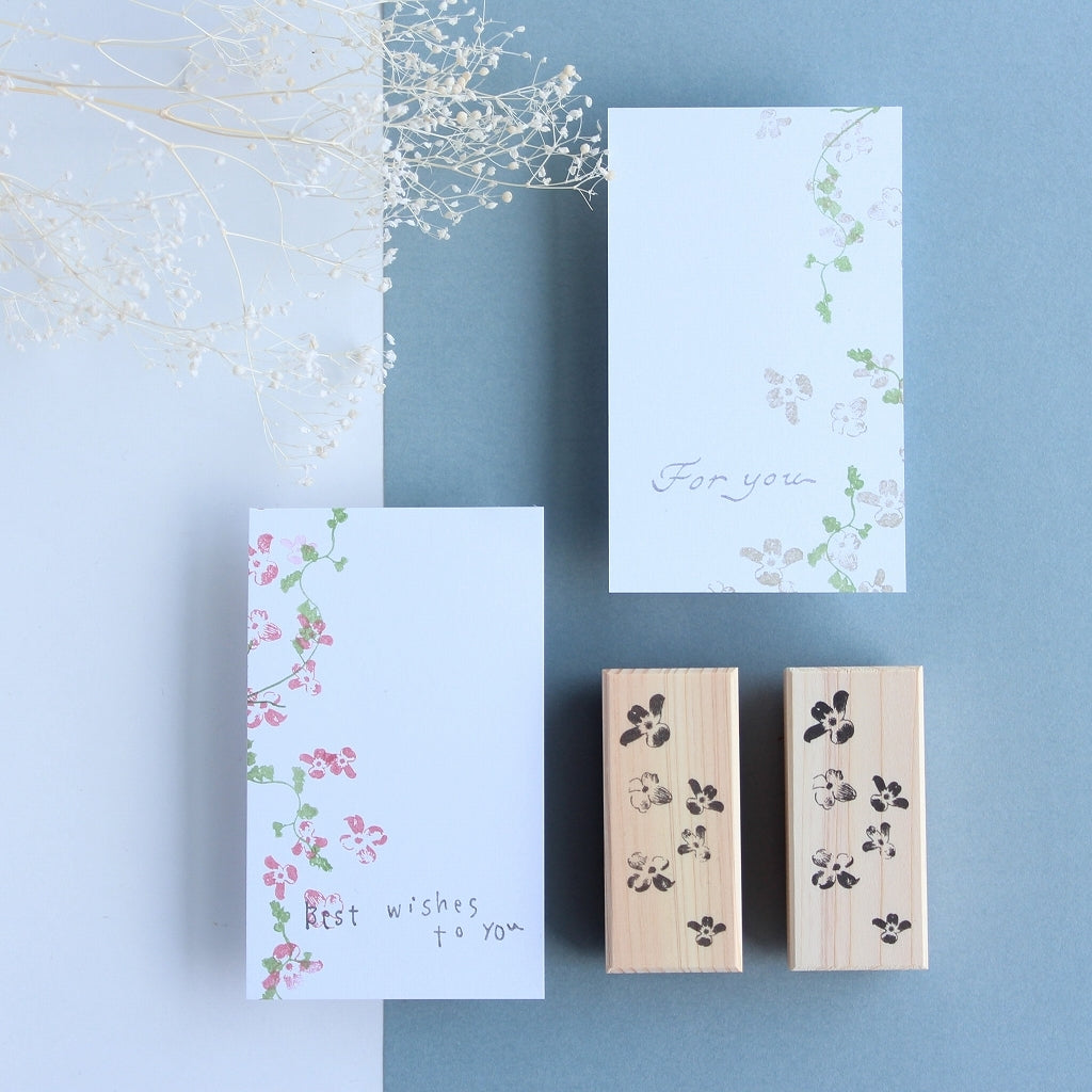 always smile... Dogwood Rubber Stamp