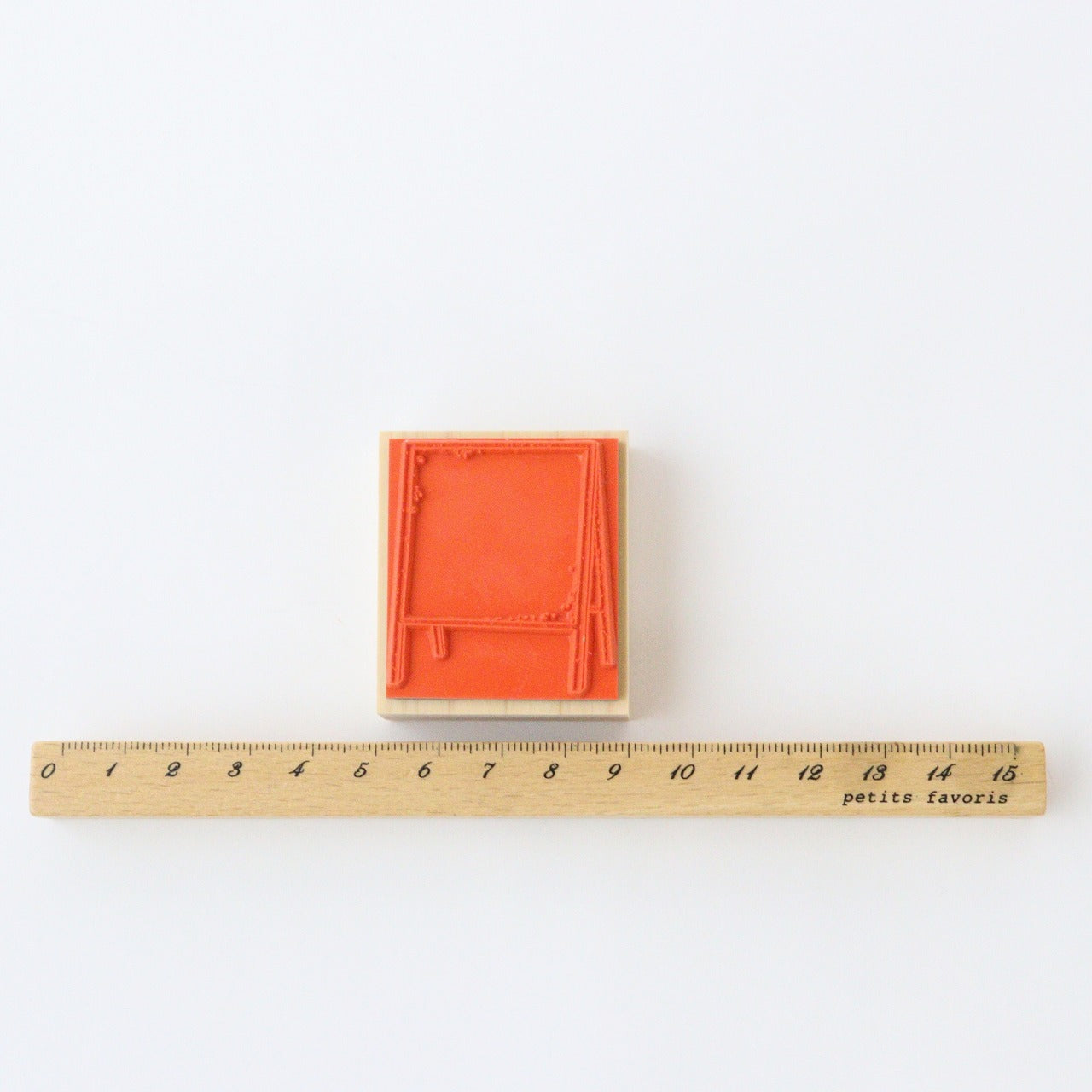 always smile... Antique Easel Rubber Stamp