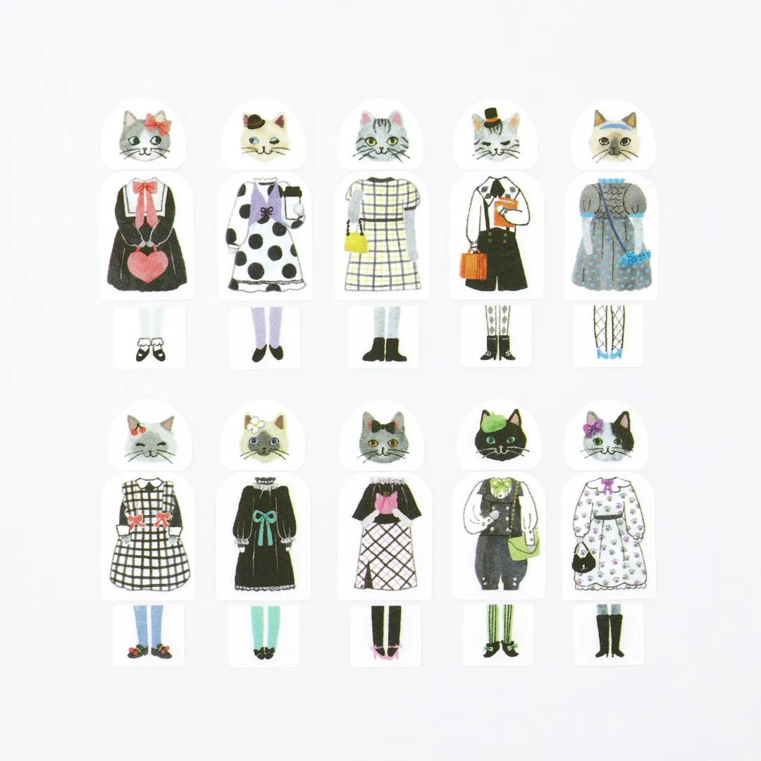 Bande Sticker Roll Set - Cats’ Monochrome Club