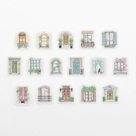 Bande Washi Tape Sticker Roll - Doors and Windows