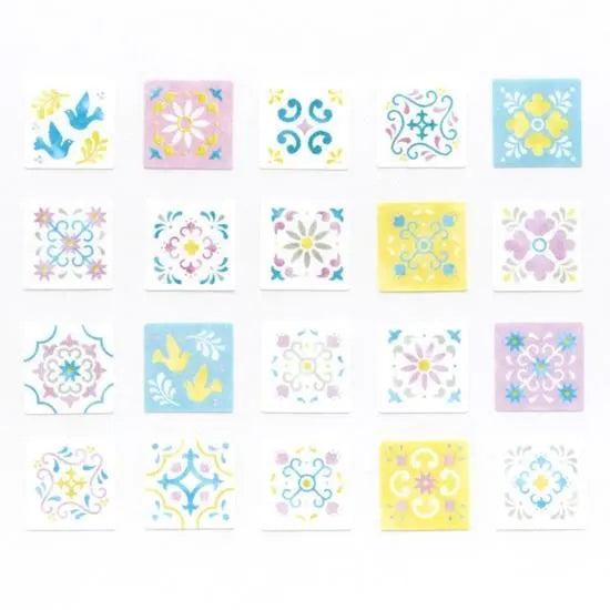 Bande Washi Tape Sticker Roll - Tile Pink Sugar