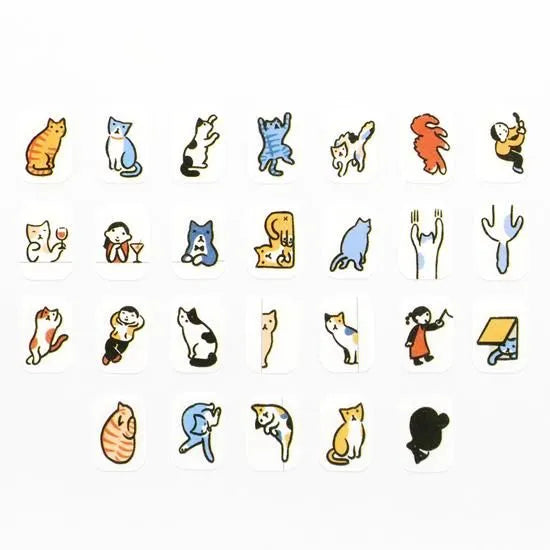 Bande Washi Tape Sticker Roll - People Who Live in a Planner - Neko