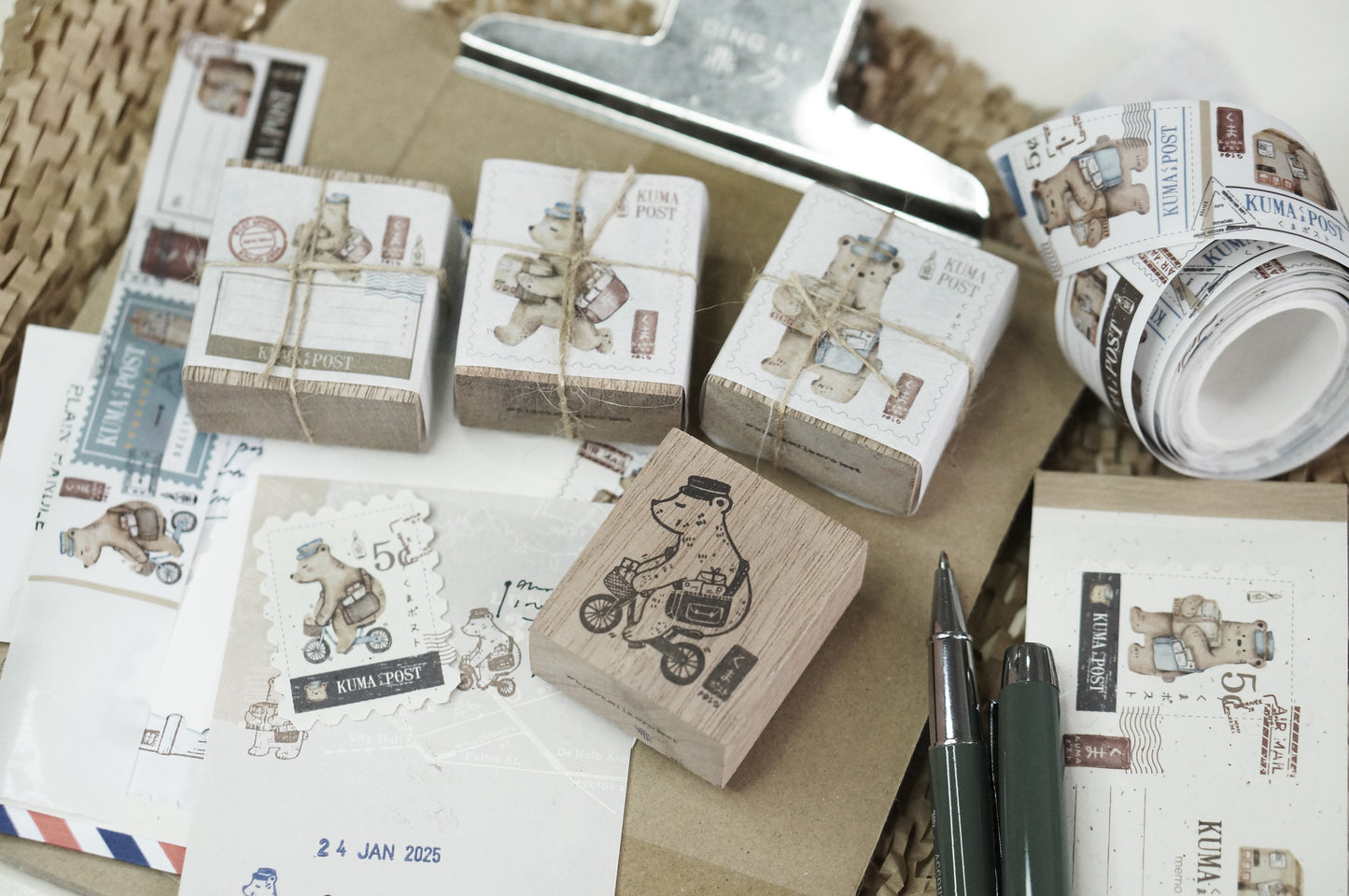 Black Milk Project "Kuma Post" Series Rubber Stamp - Label