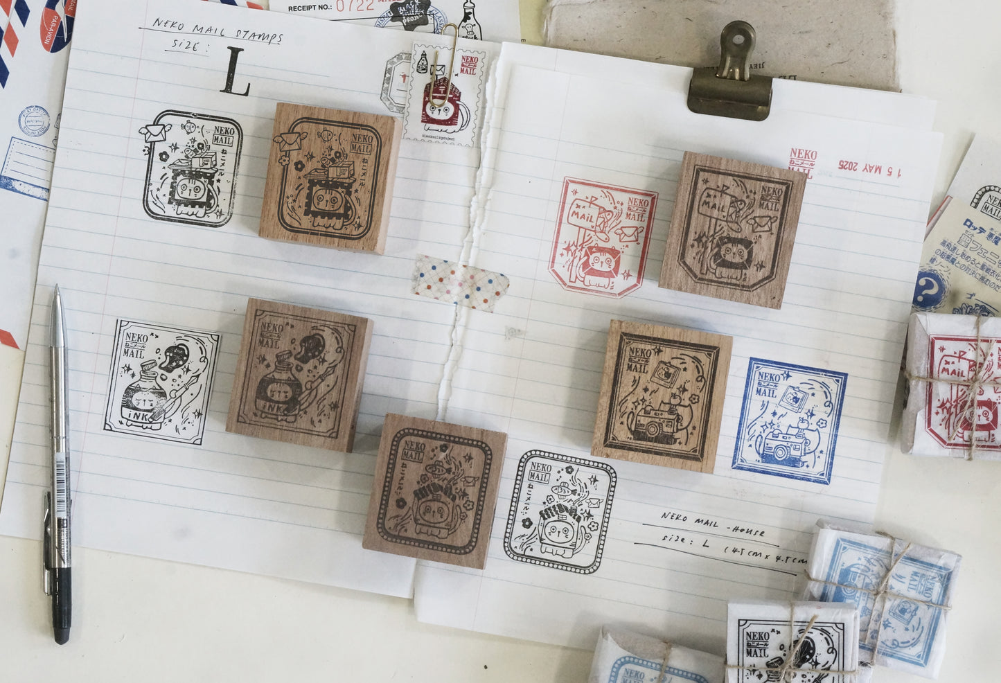 Black Milk Project "Neko Mail" Series Rubber Stamp - Ink