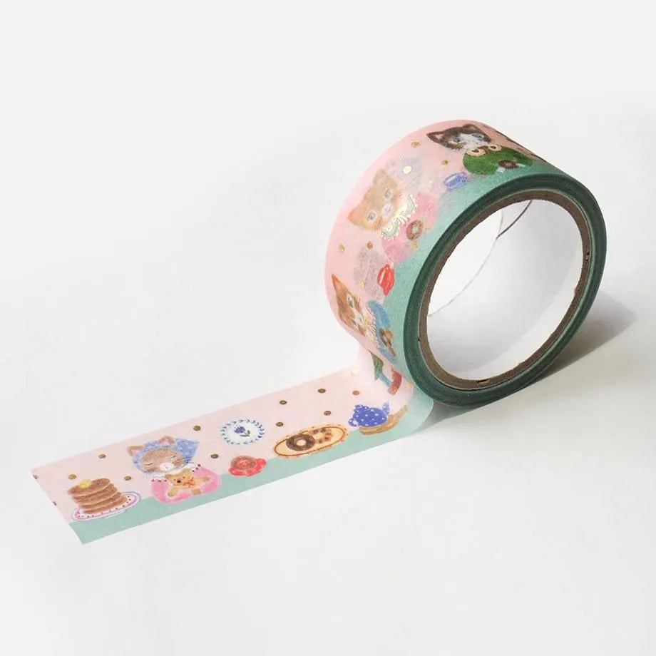 cozyca products x Aiko Fukawa Gold Foil Washi Tape - snack time