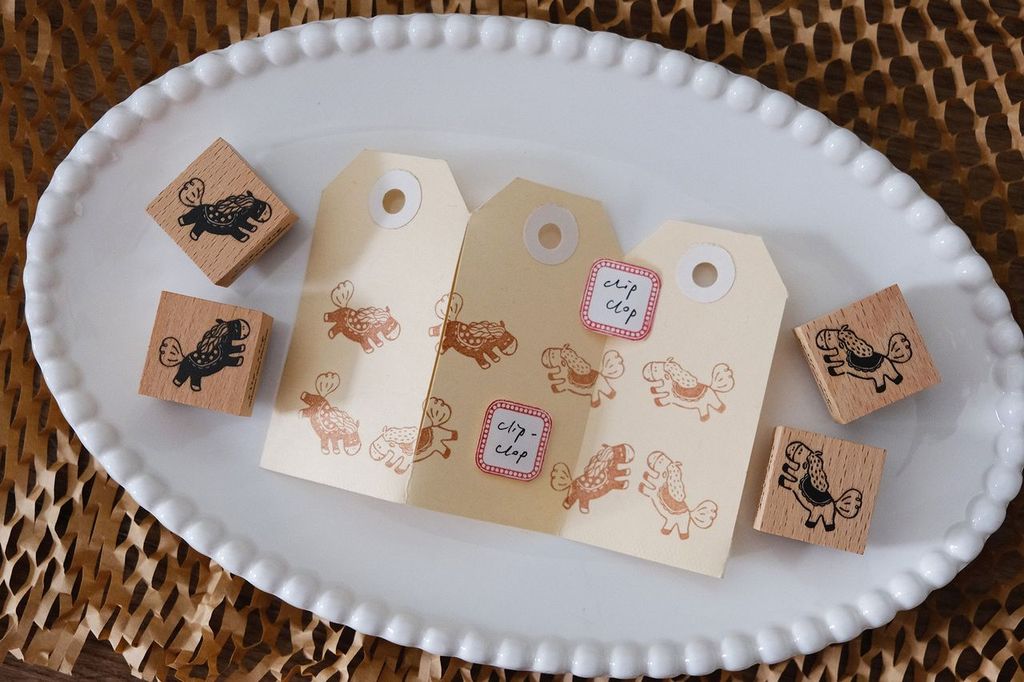 Eileen Tai Rubber Stamp - Clip-Clop, 2 designs