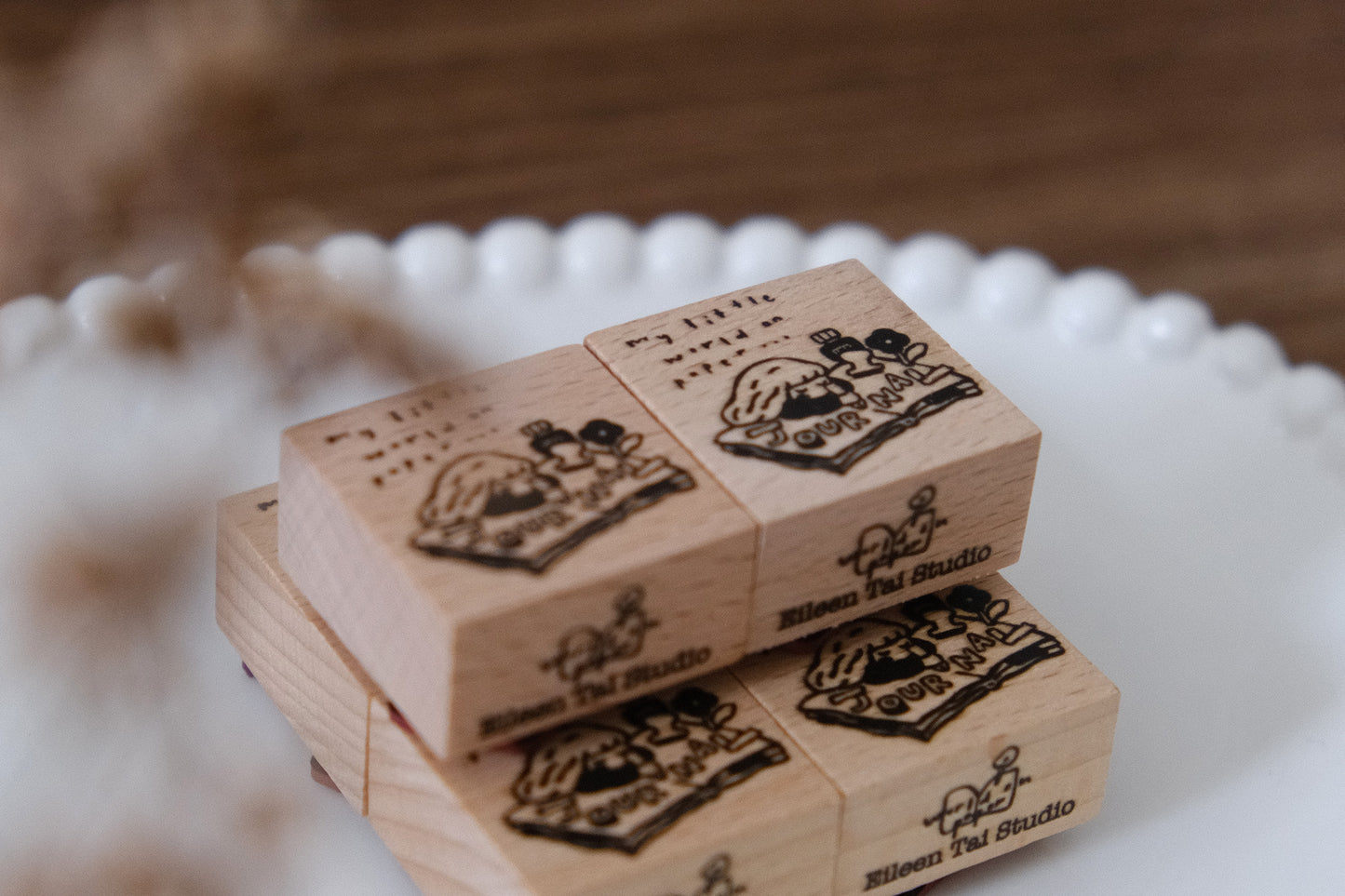 Eileen Tai Rubber Stamp - My World on Paper (Journaling Girl)