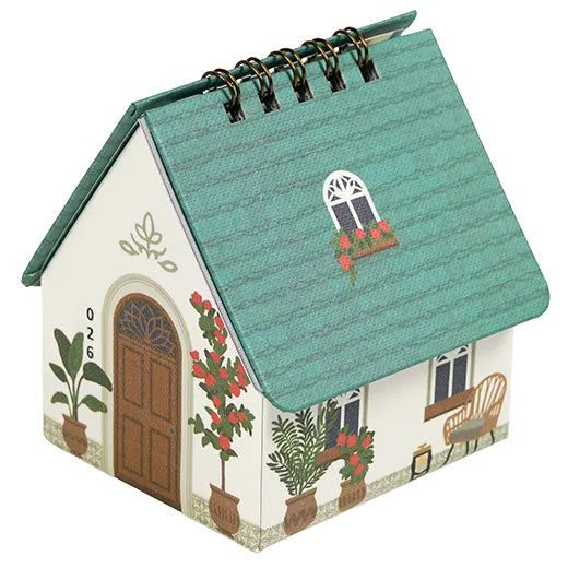 Greeting Life 2026 Flower House Box Desk Calendar