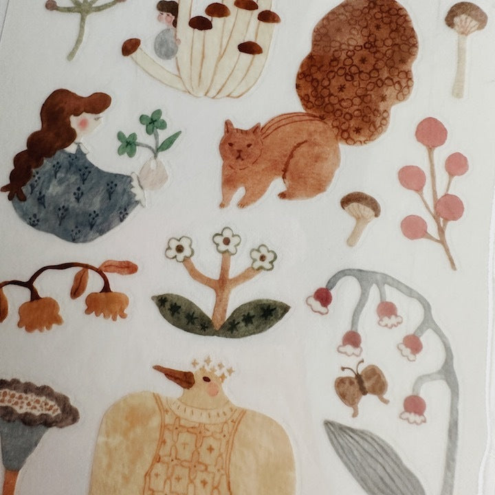 Ivy Snow Print-On Sticker - Blooming