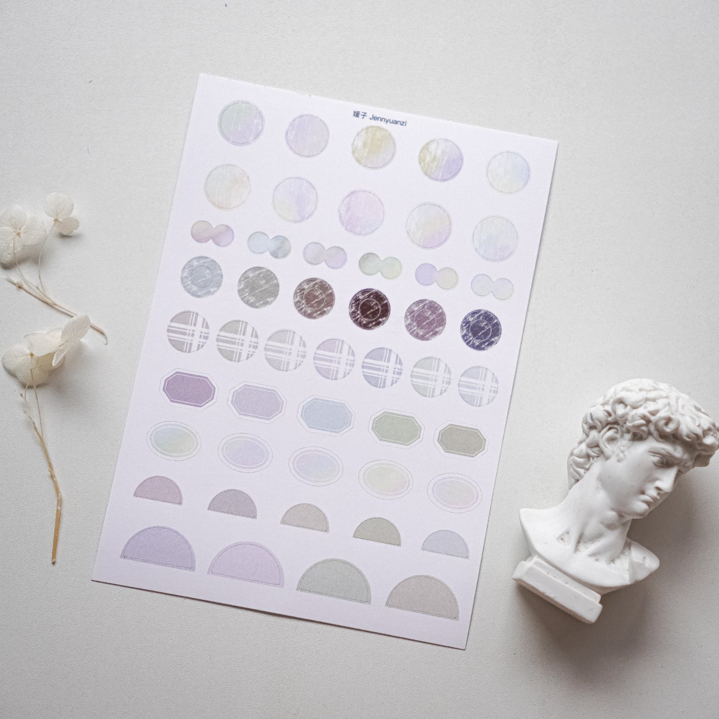 Jennyuanzi Vol.6 Die-cut Sticker, 3 designs