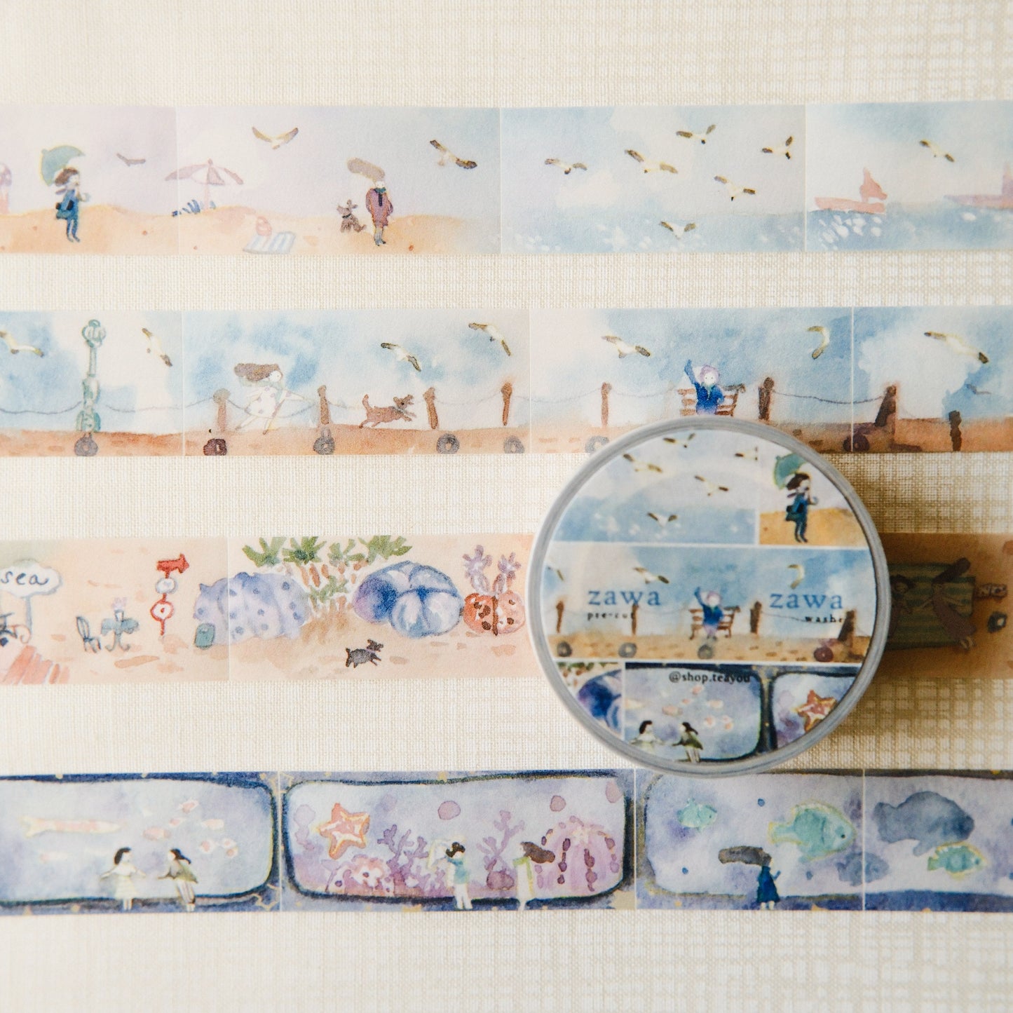 Teayou Kiritori Pre-cut Washi Tape - Scenery