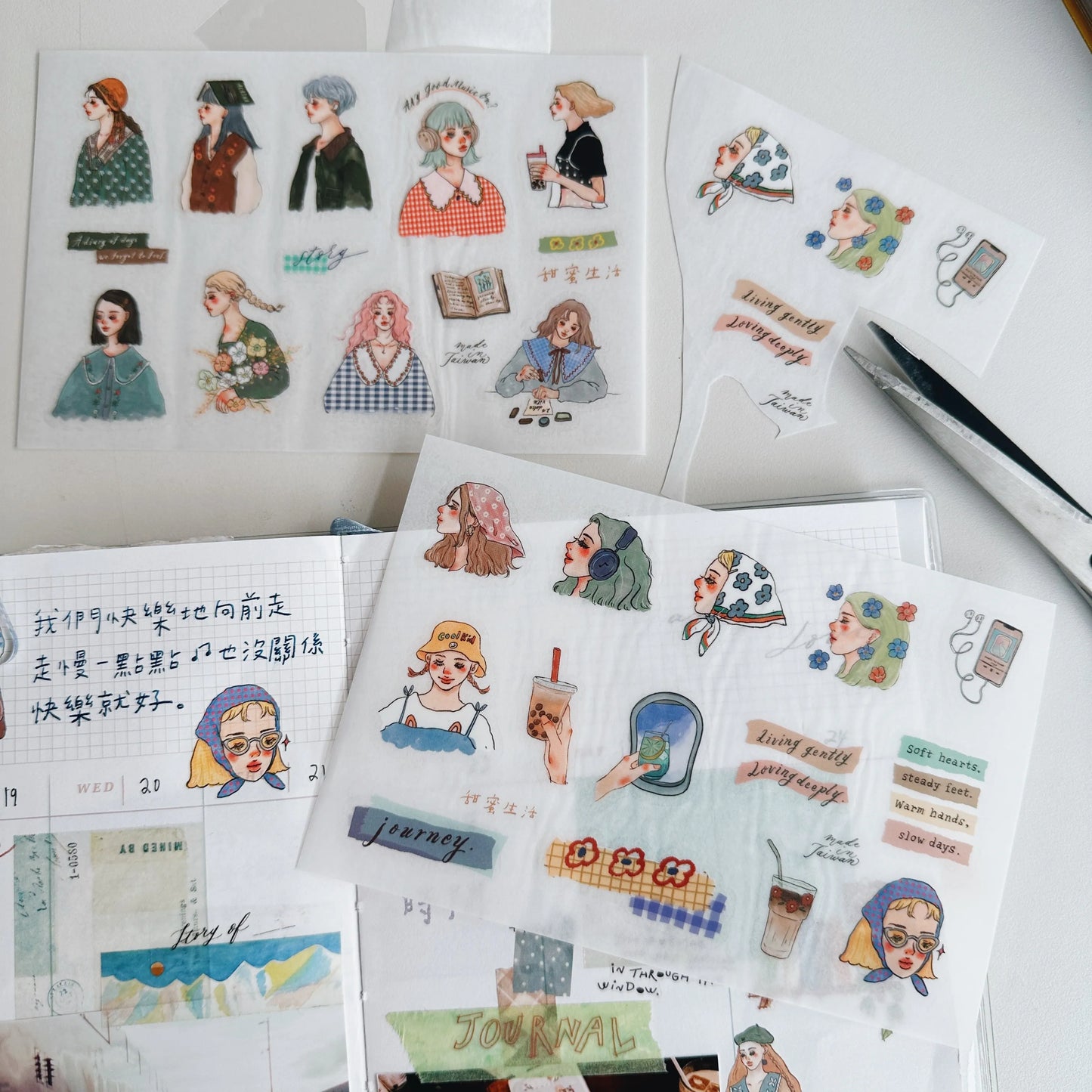 La Dolce Vita Print-On Stickers - Sweet Slow Journey