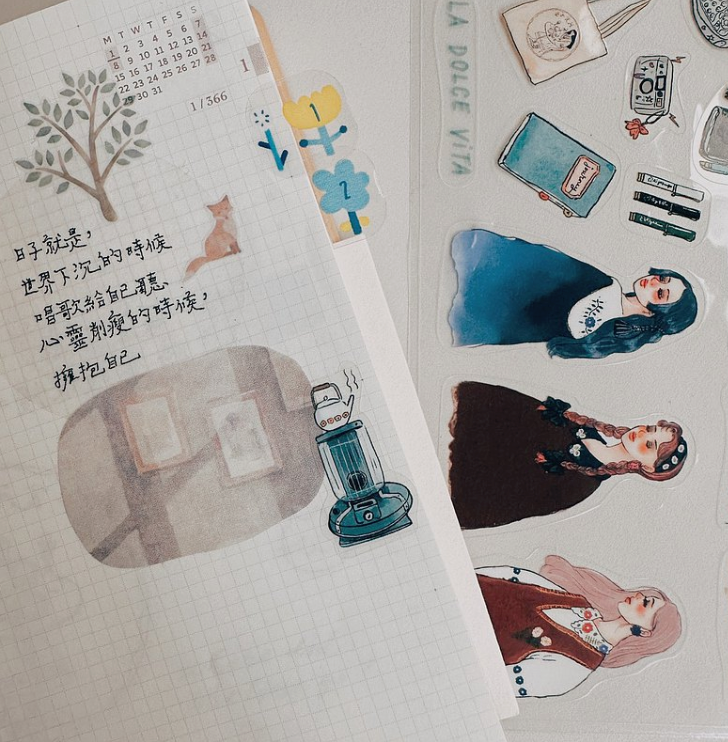 La Dolce Vita Transparent Die-cut Sticker Set - Camping Life