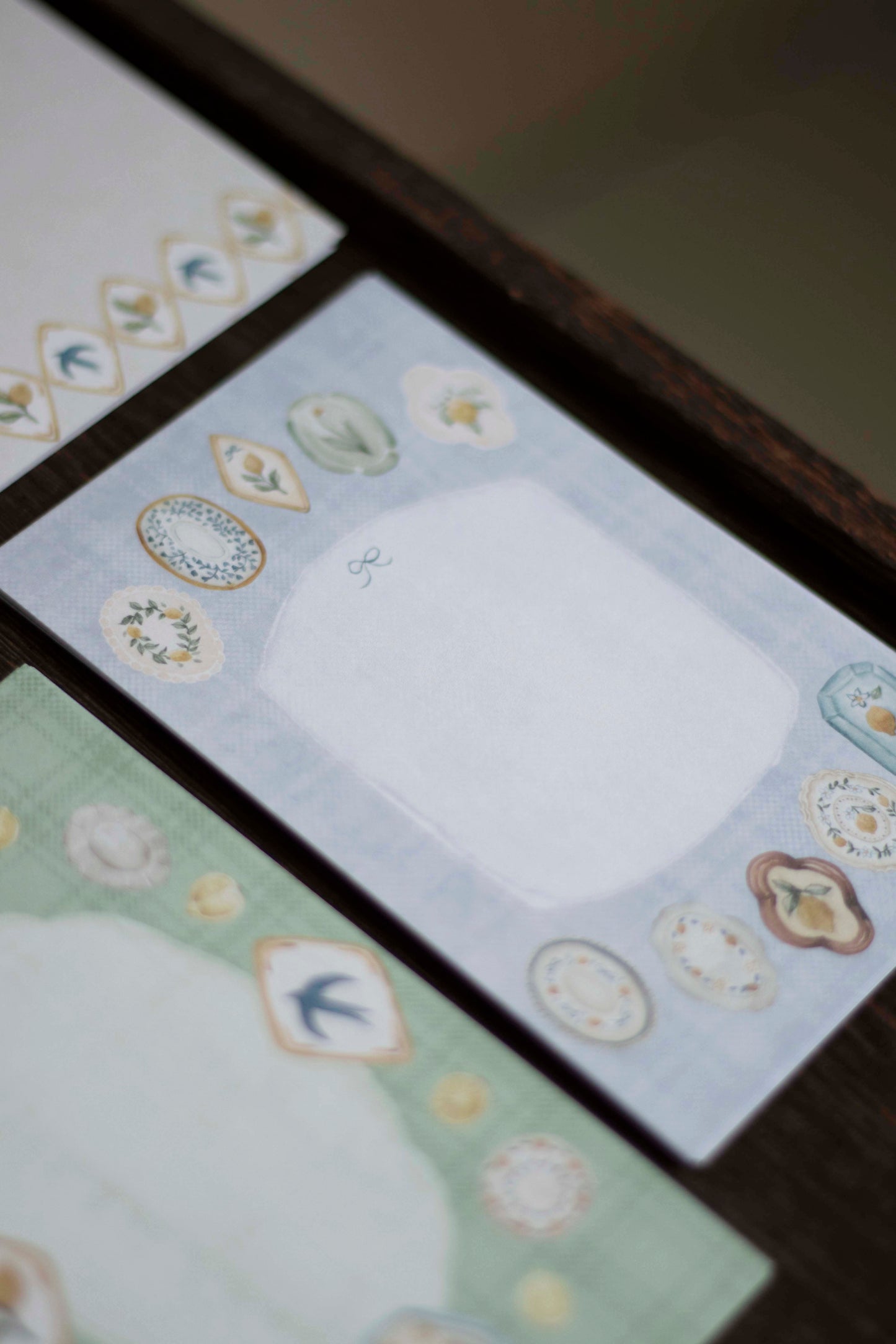 Loidesign Mini 6 Size Memo Paper - Lemon and Bird Tray