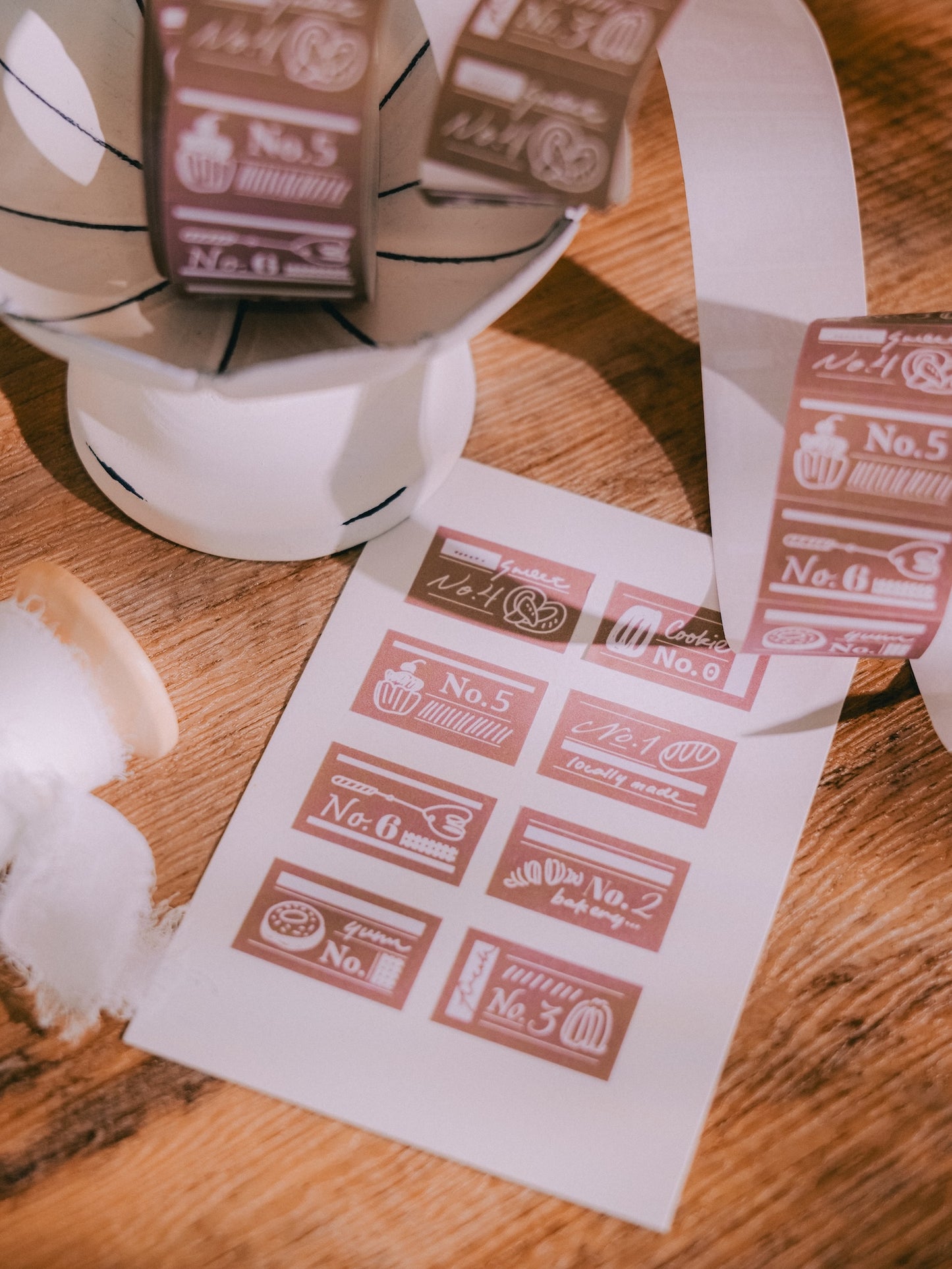 Meow Illustration Label Sticker - Yum Yum Patisserie