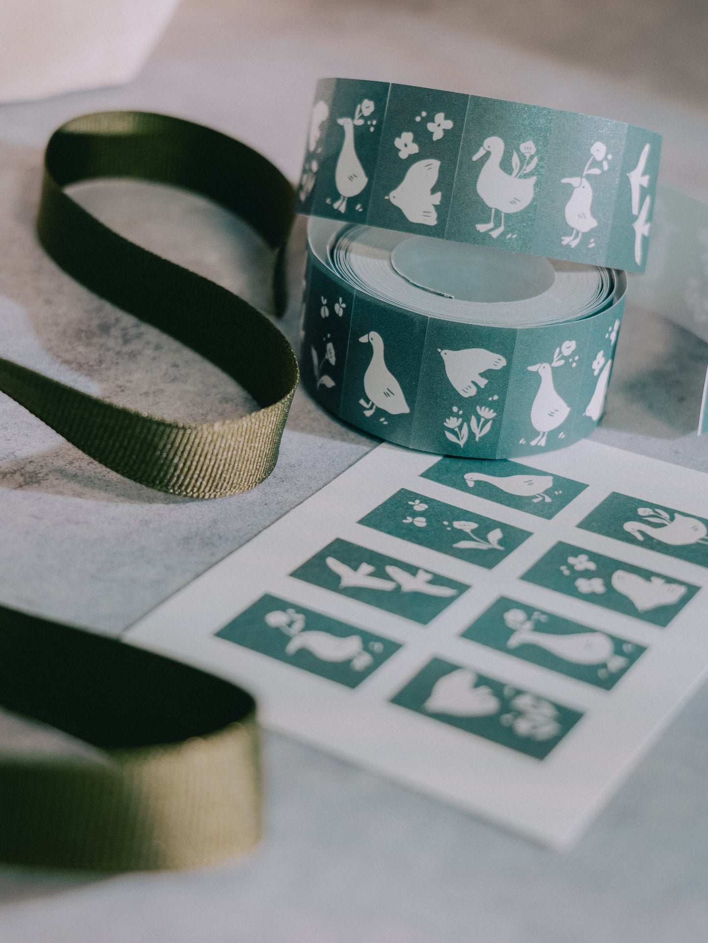 Meow Illustration Label Sticker - Woodland Story