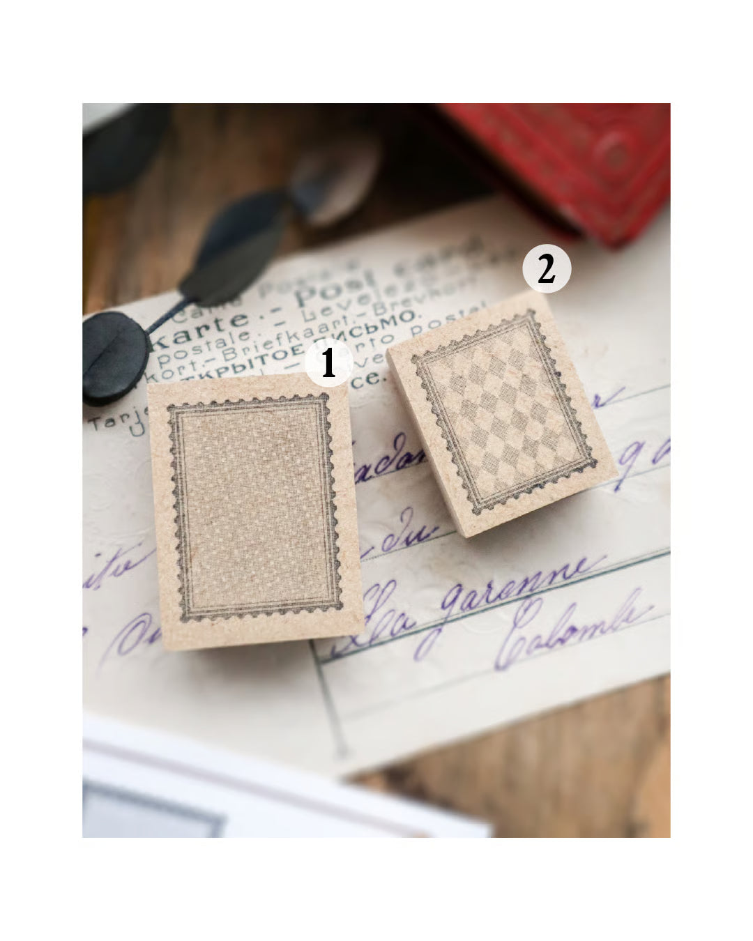 Keibunsha Rubber Stamp - Tone Stamp - Postal Stamp Shape