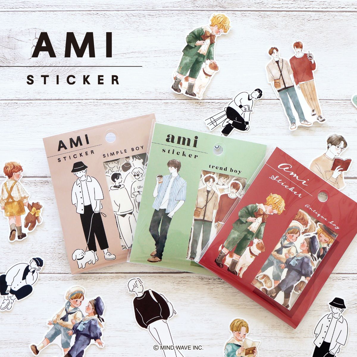 Mind Wave Amie Flake Sticker Packet - Simple Boy