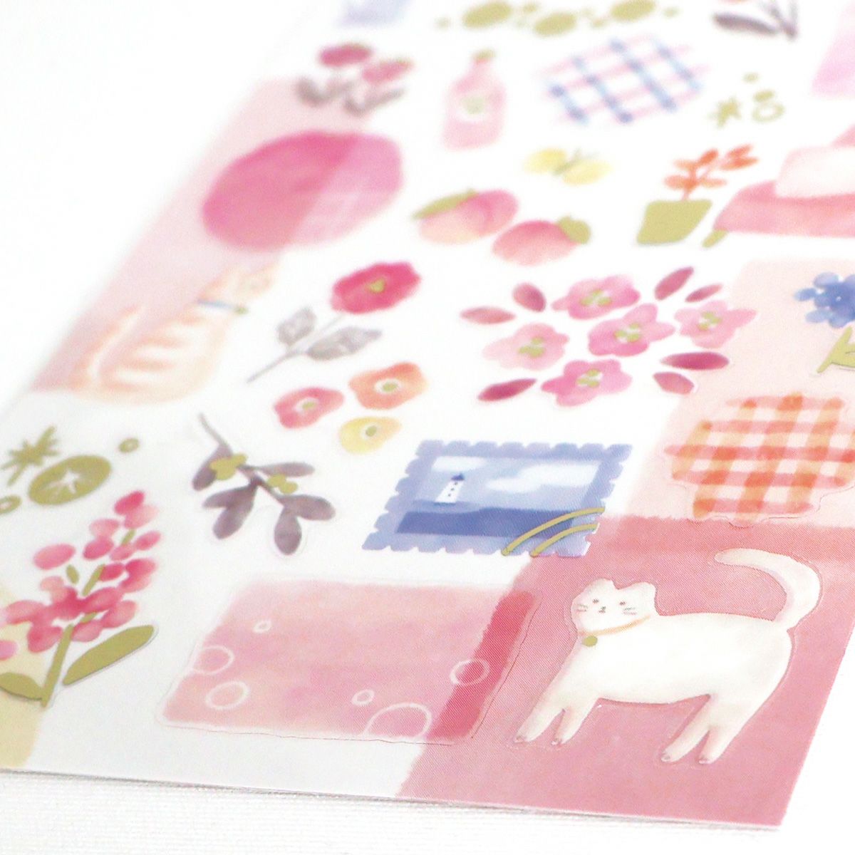 Mind Wave Dew Drop Gold Foil Sticker - Pink