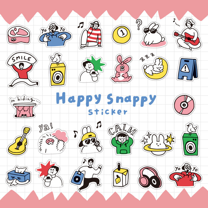 Mind Wave Happy Snappy Sticker - Pink