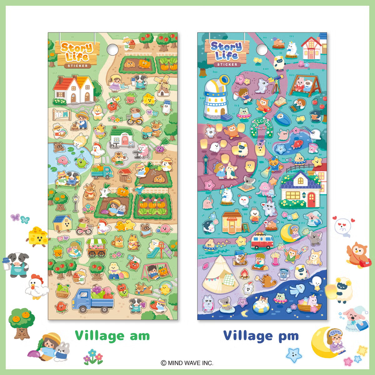 Mind Wave Story Life Sticker - Village AM
