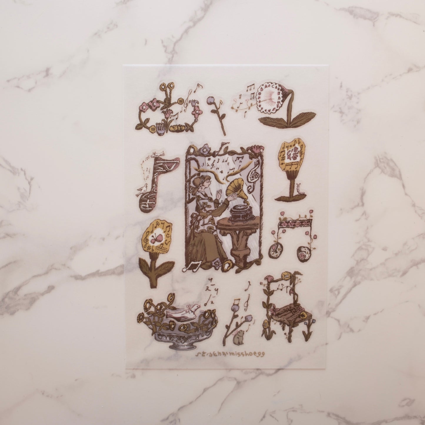Misshoegg Print-On Sticker - Melodies of Flowers