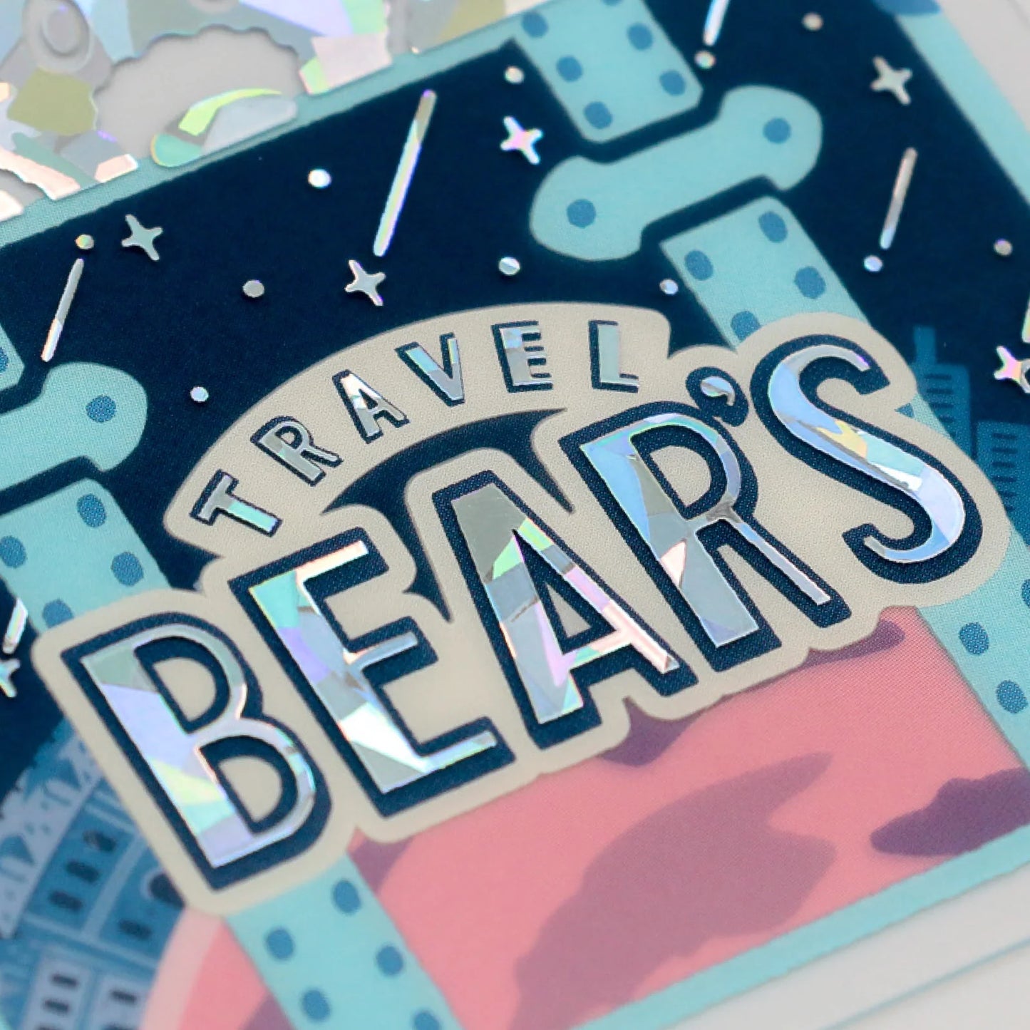 ob1toy x ROKKAKU Die-Cut Clear Mini Card - Galaxy Tours