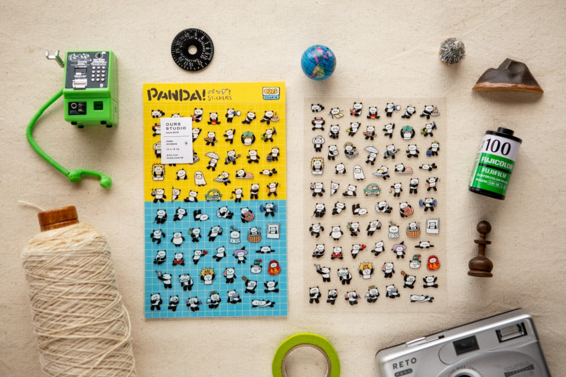 OURS Panda Panda Transparent Sticker