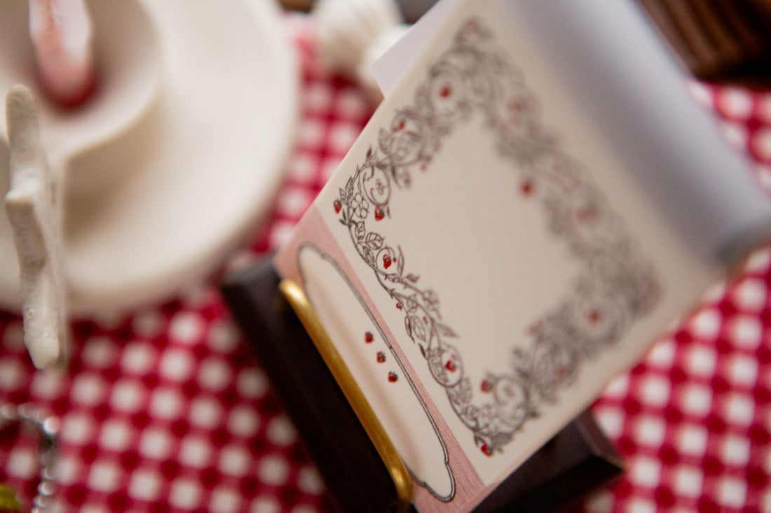 OURS Strawberry Frame Letterpress Label Book