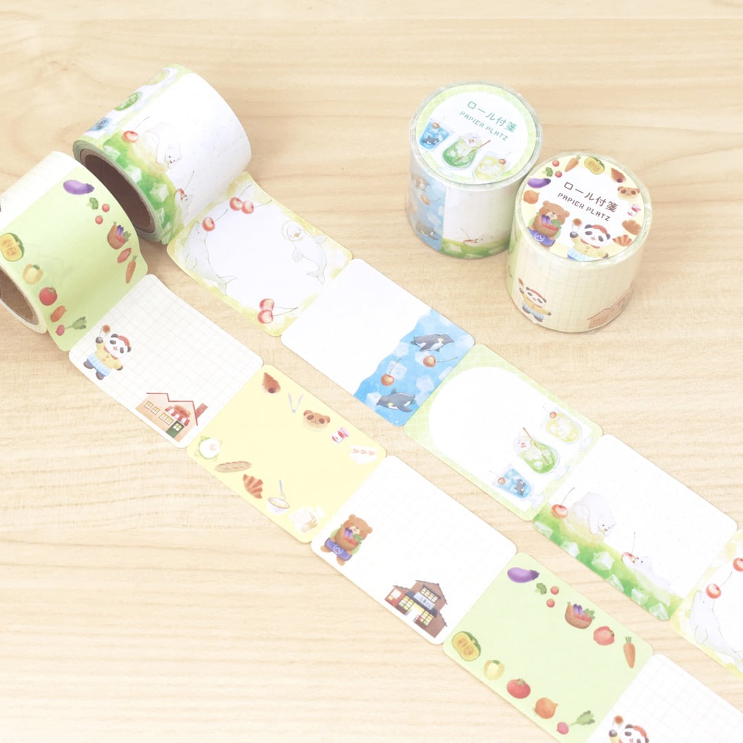 Papier Platz x Natsunoka Sticky Memo Roll, 2 designs