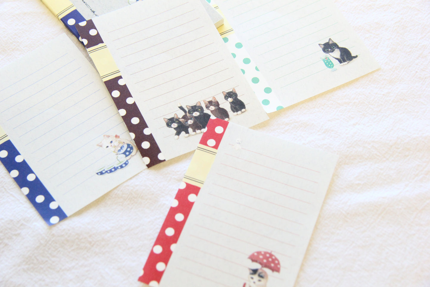 Pottering Cat Notebook-Style Note Pad - Polka Dot