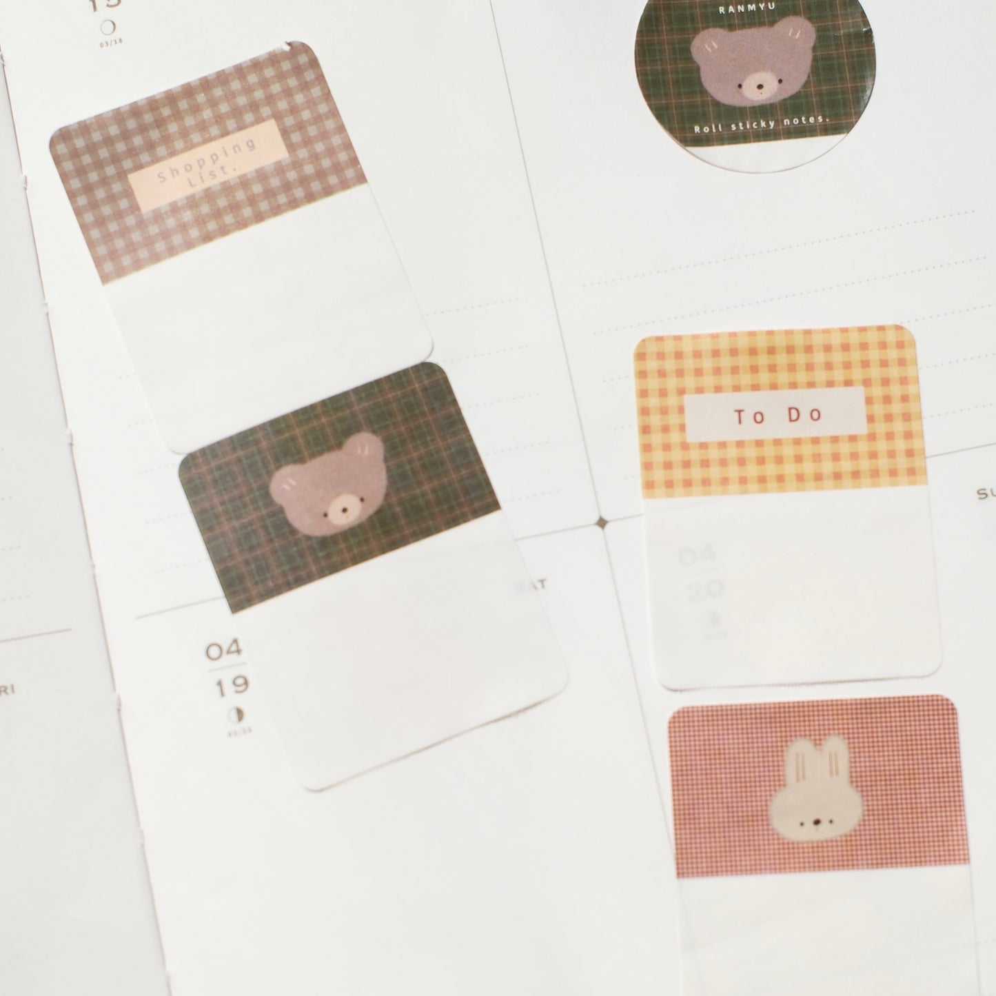 ranmyu Sticky Memo Roll - Schedule