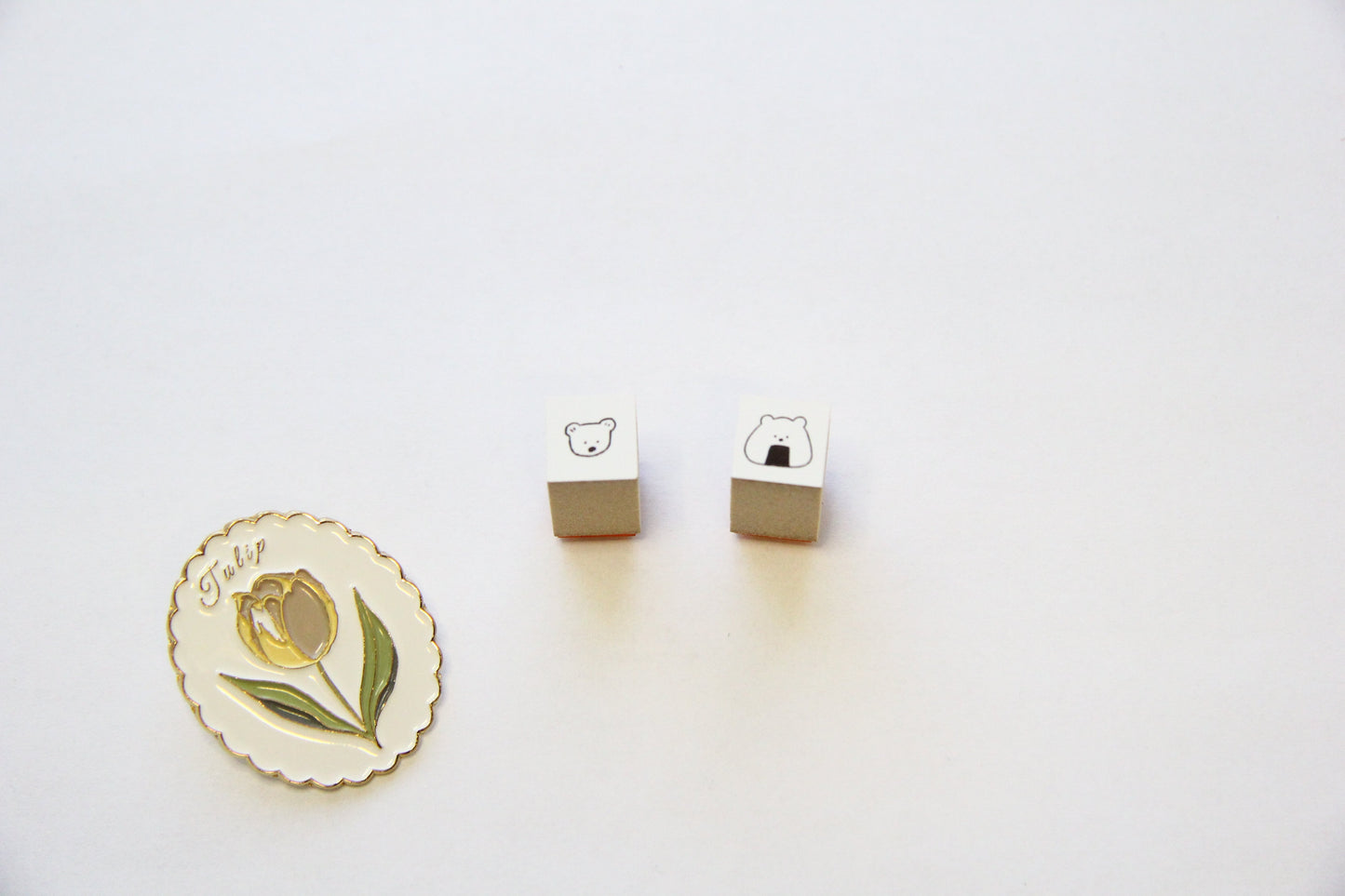 ranmyu Mini Rubber Stamp - Onigiri Bear