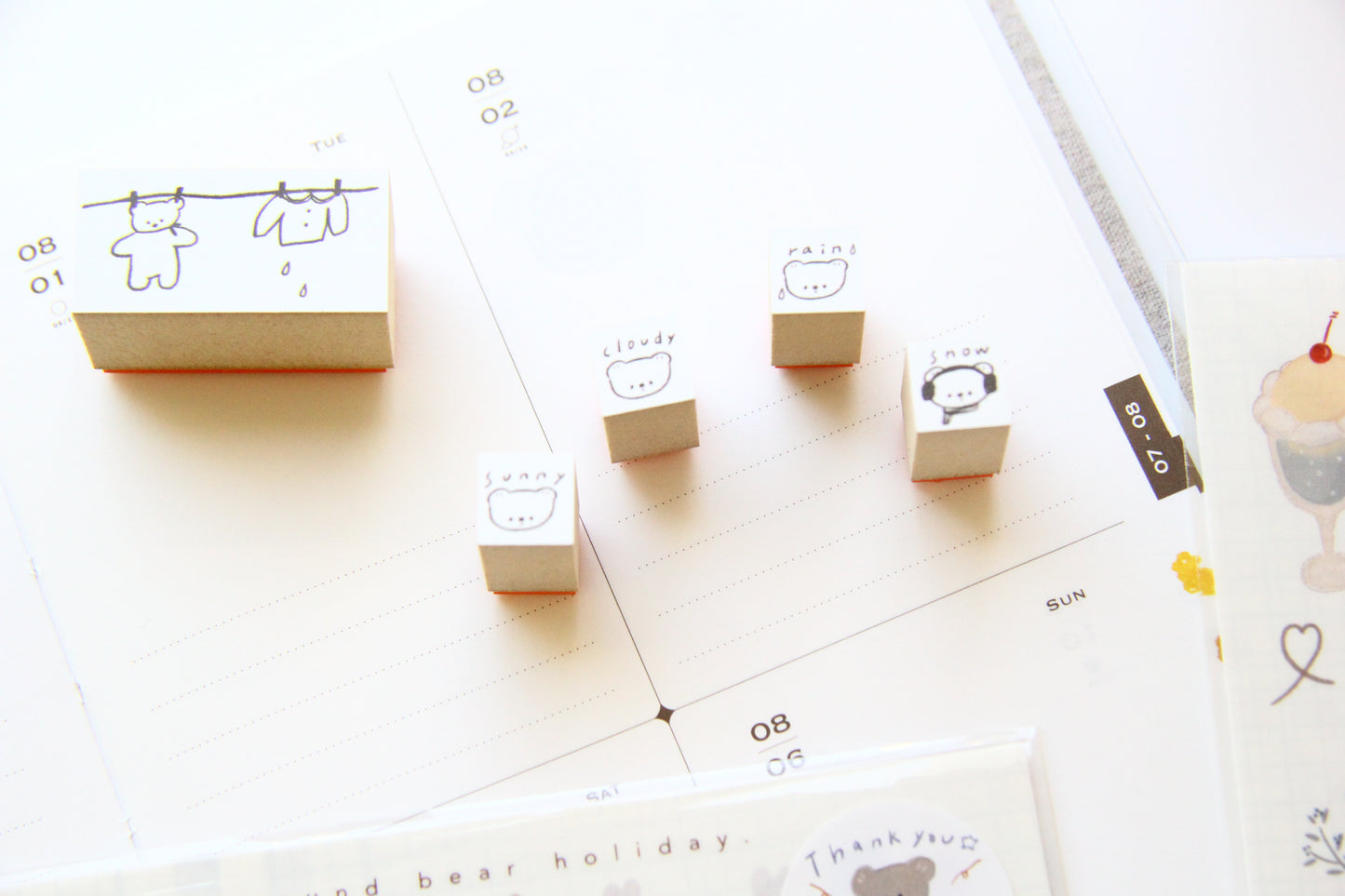 ranmyu Mini Rubber Stamp Set - Weather Set