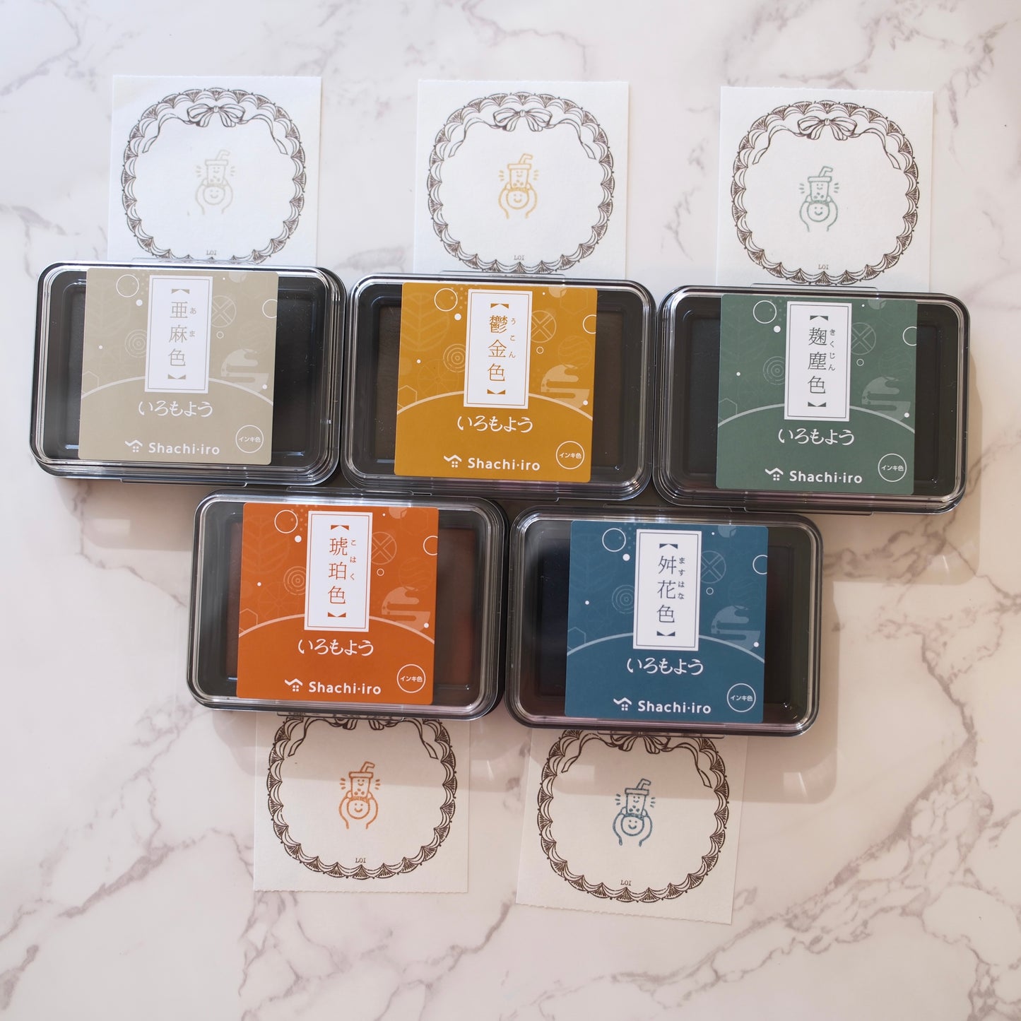 Shachihata Iromoyo Mini Ink Pad Collection - New 5 Colors